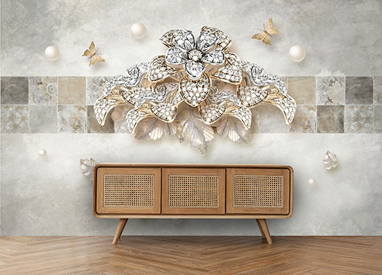 پوستر دیواری گل سه بعدی PA133-DEMO