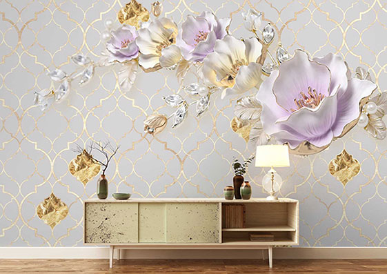پوستر دیواری گل سه بعدی PA160