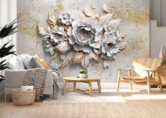 پوستر دیواری گل سه بعدی PA445
