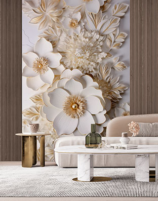 پوستر دیواری گل سه بعدی PA452