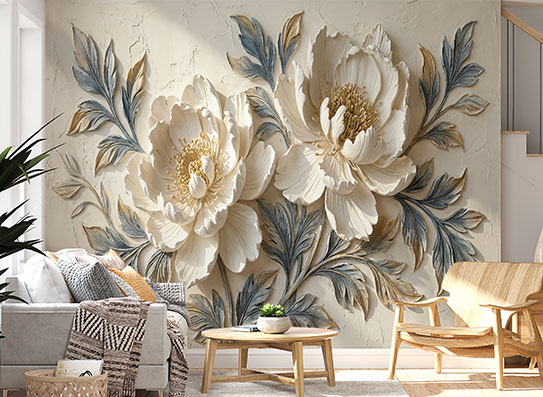 پوستر دیواری گل سه بعدی pb572