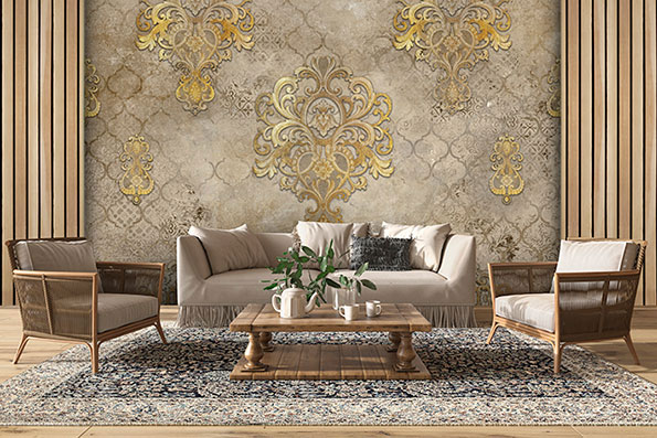 پوستر دیواری داماسک F7018