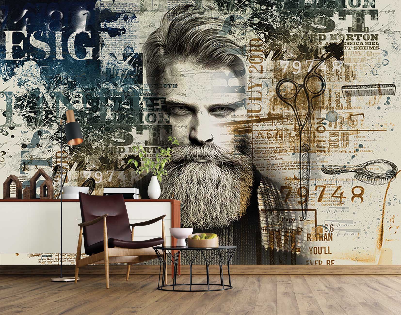 پوستر دیواری آرایشگاه مردانه mt-83893