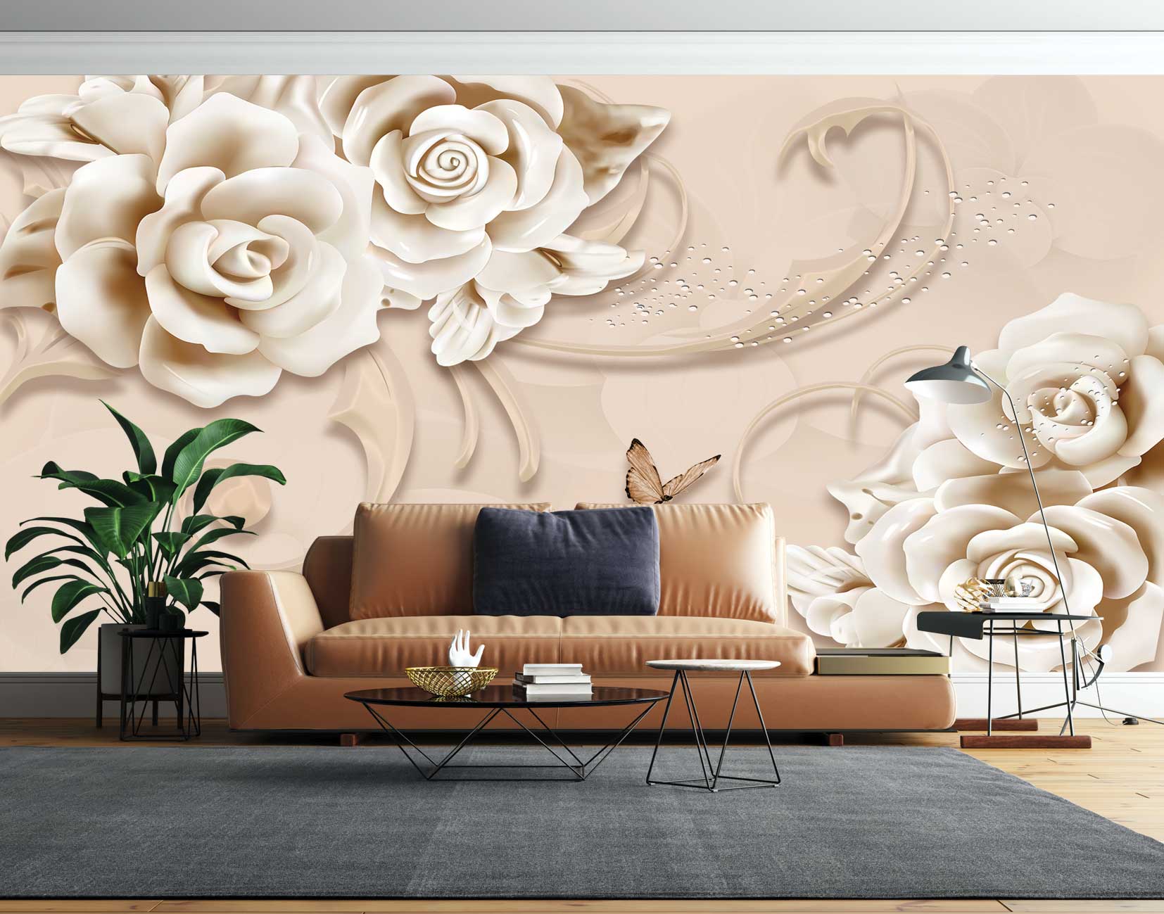 پوستر دیواری گل سه بعدی mt-83494