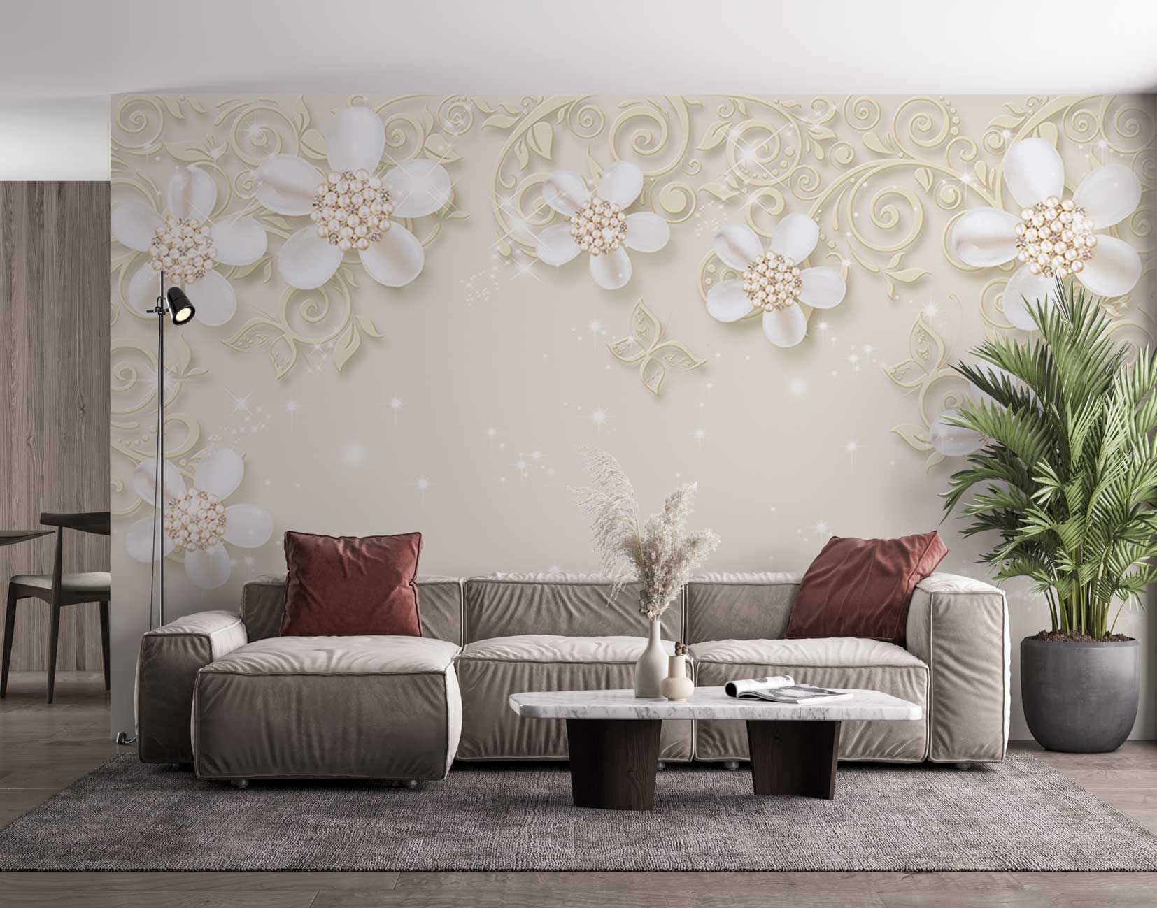 پوستر دیواری گل سه بعدی mt-83824