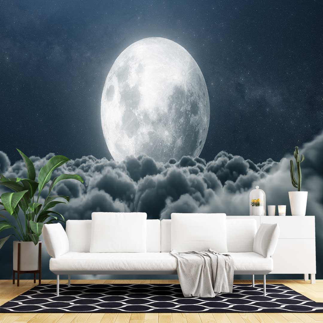 پوستر دیواری سه بعدی ماه زیبا t3987