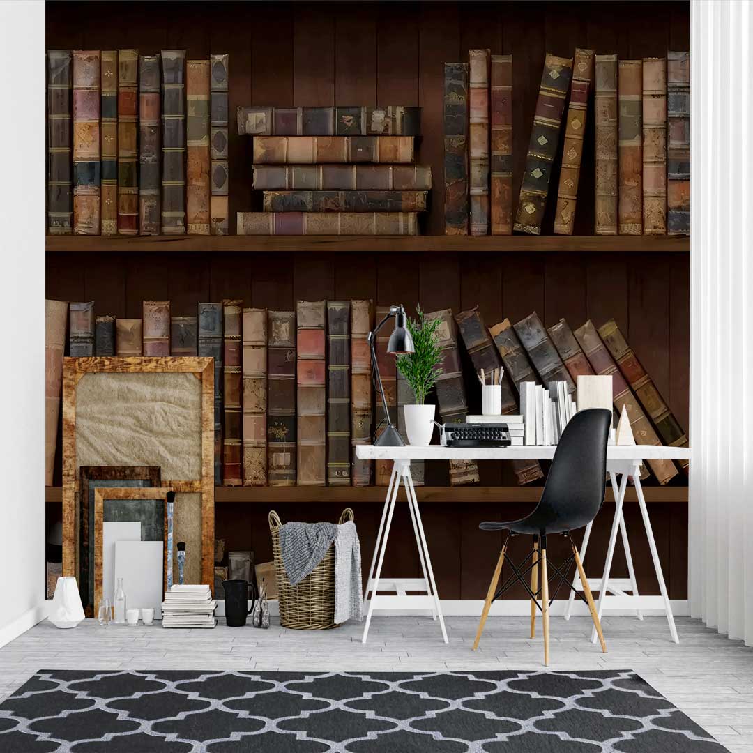پوستر دیواری سه بعدی طرح کتابخانه t3989