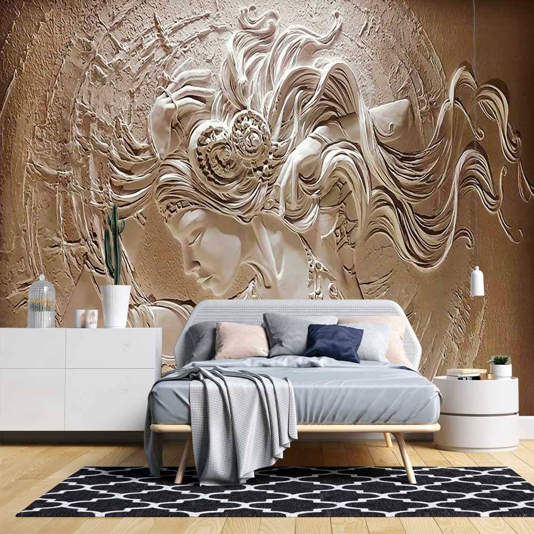پوستر دیواری سه بعدی  طرح نقاشی برجسته t4169
