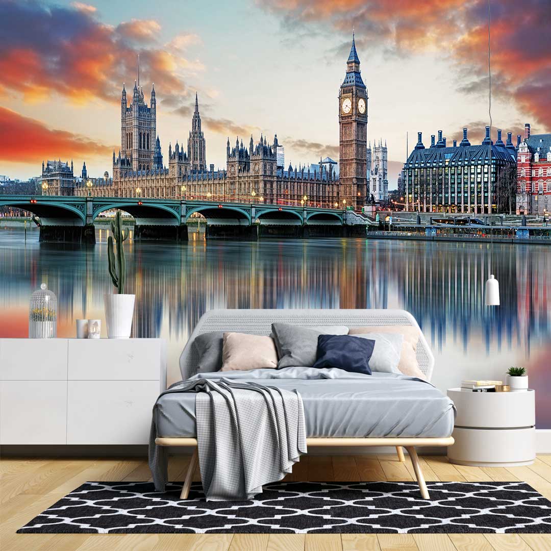 پوستر دیواری  شهر برج ساعت لندن t4965