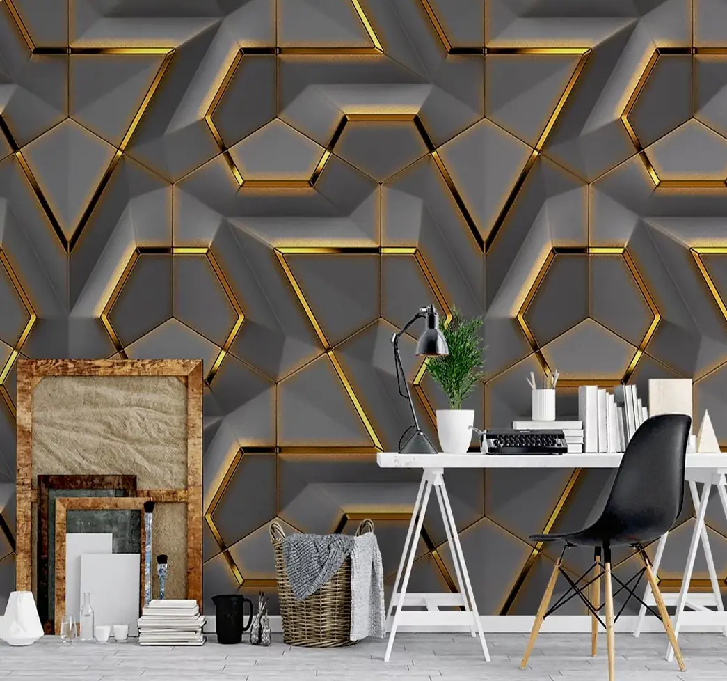 پوستر دیواری سه بعدی اشکال هندسی کد mt-85010