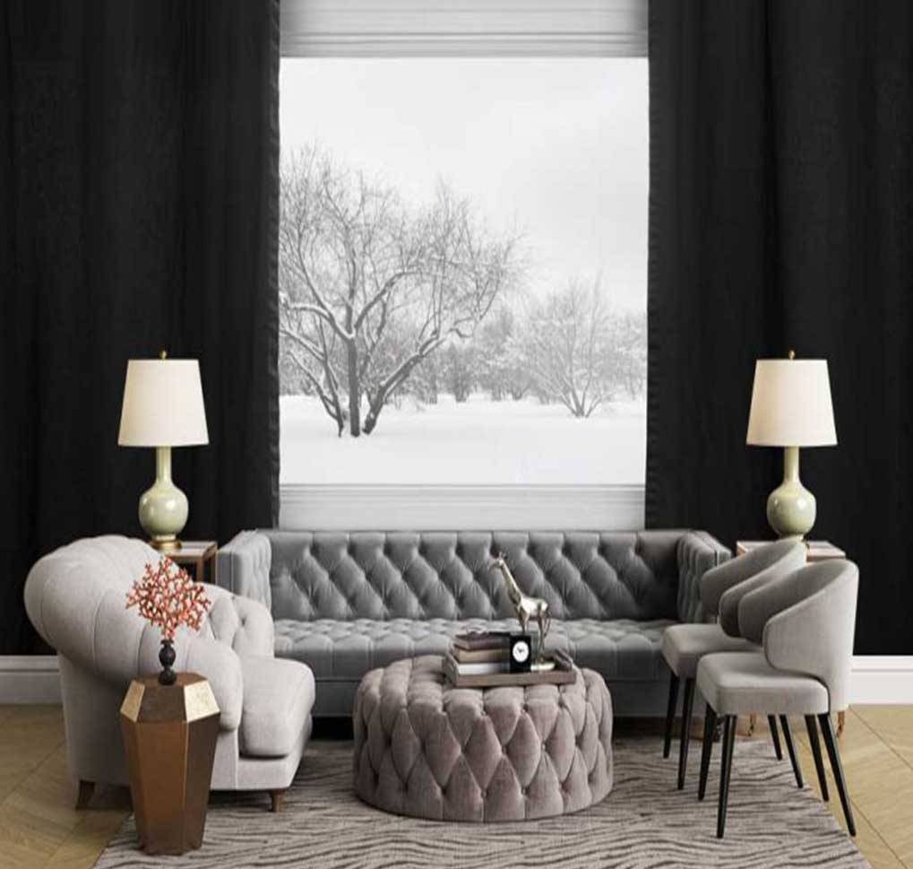 پوستر دیواری درخت برفی کد n-6938