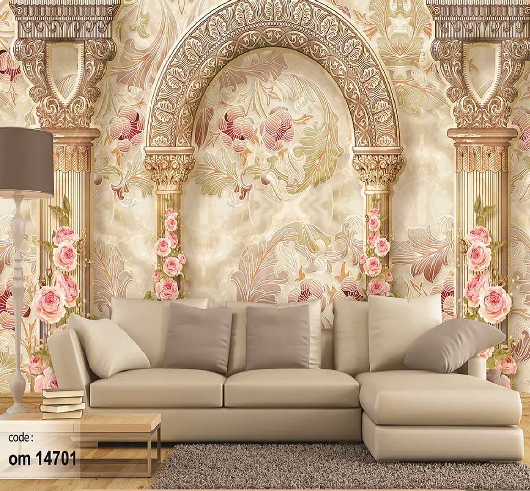 پوستر دیواری لاکچری طاق و ستون سنگی کدom-14701
