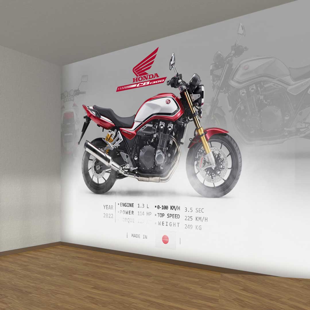 پوستر دیواری موتور هوندا CB 1300 رترو کد DA-4032 مناسب اتاق جوان