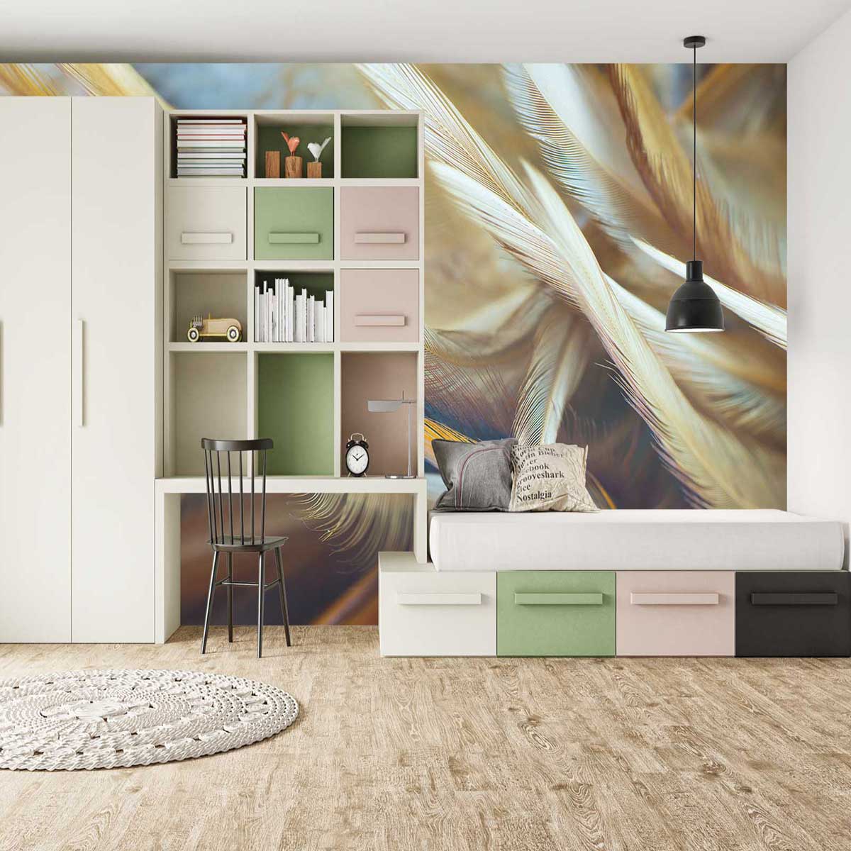 پوستر دیواری سه بعدی  طرح پر b10198