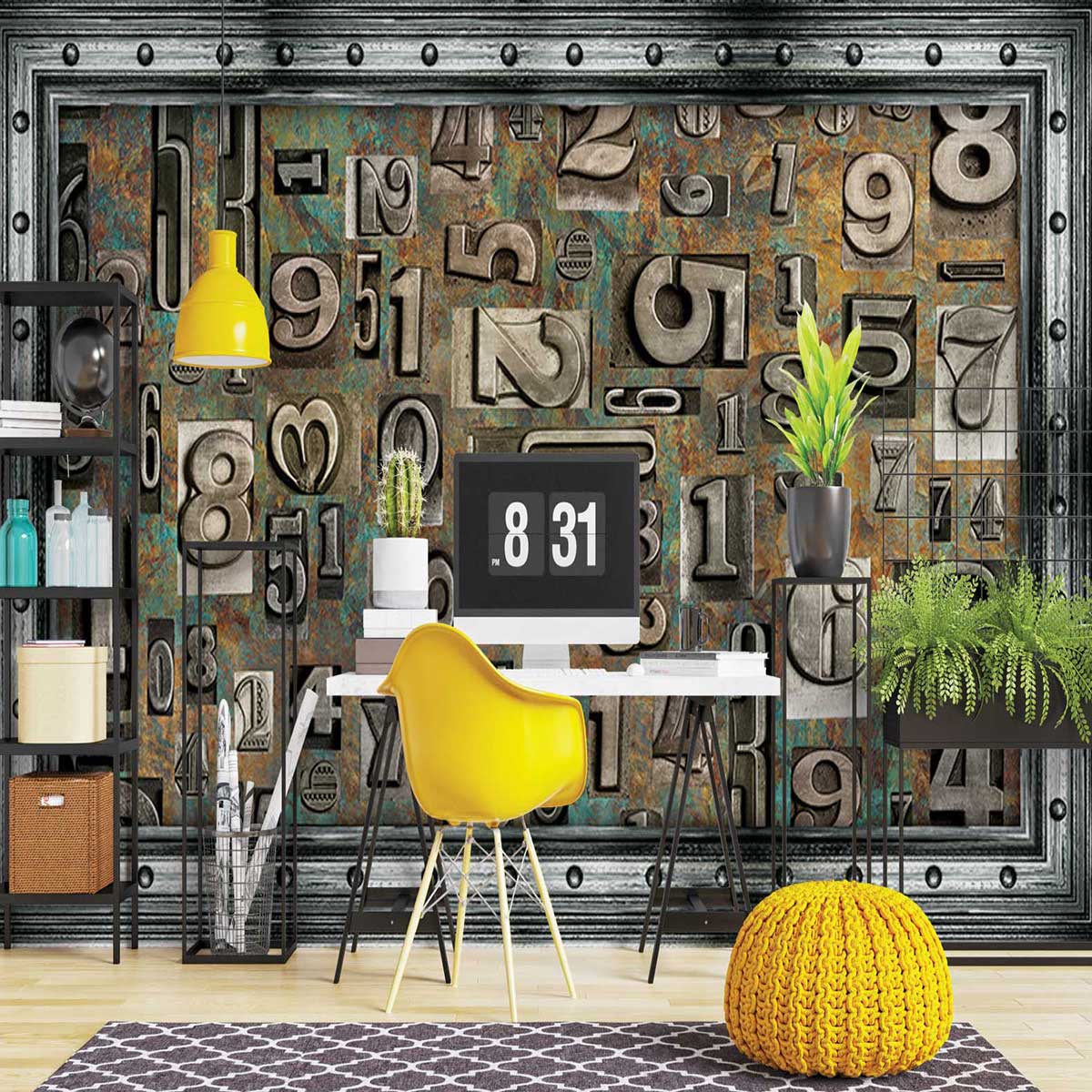 پوستر دیواری سه بعدی  اعداد انگلیسی mt83566