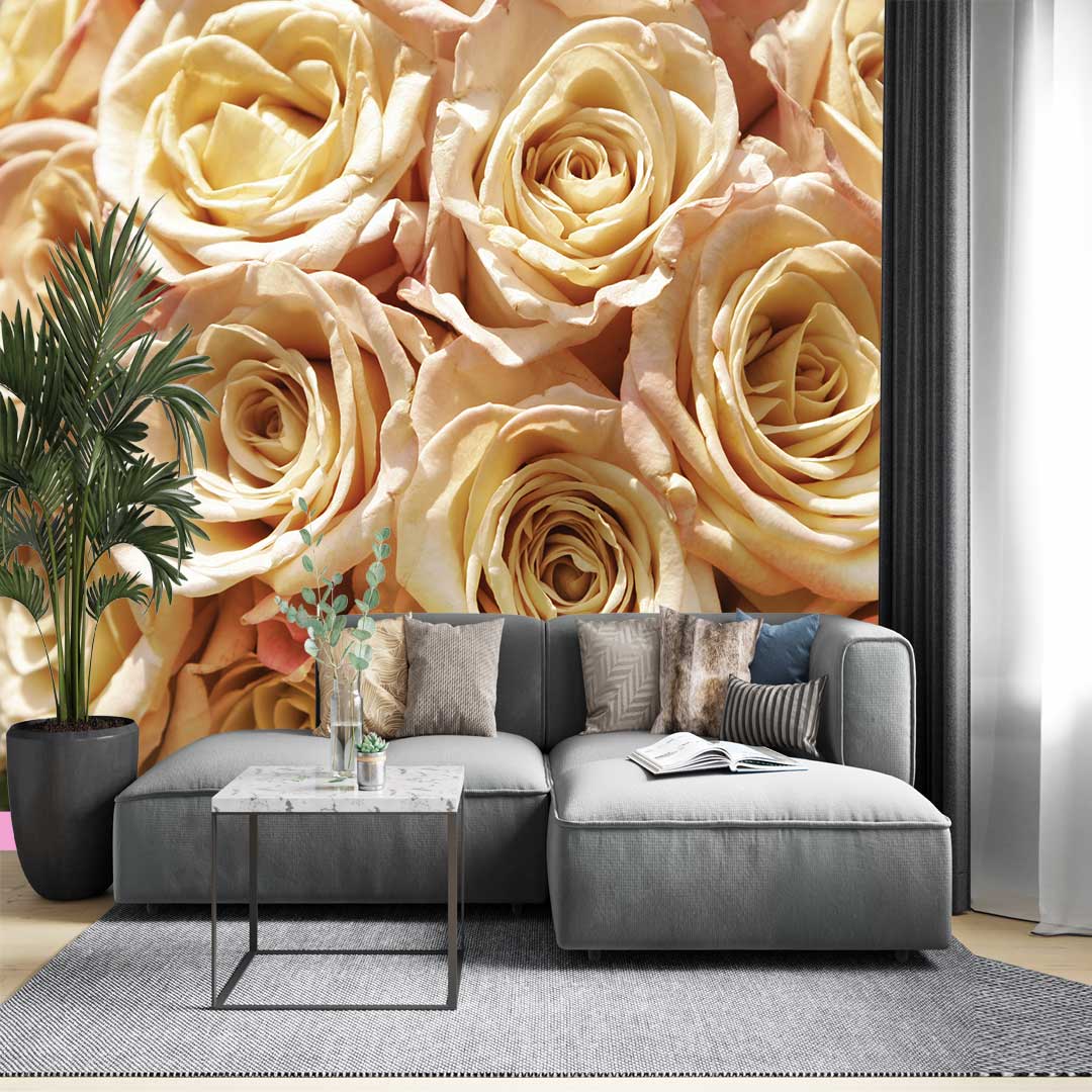 پوستر دیواری  گل سه بعدی  زرد t4138