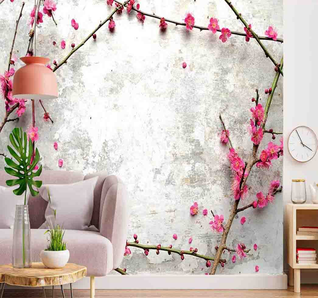 پوستر دیواری شاخه ای پر از شکوفه کد F-8390