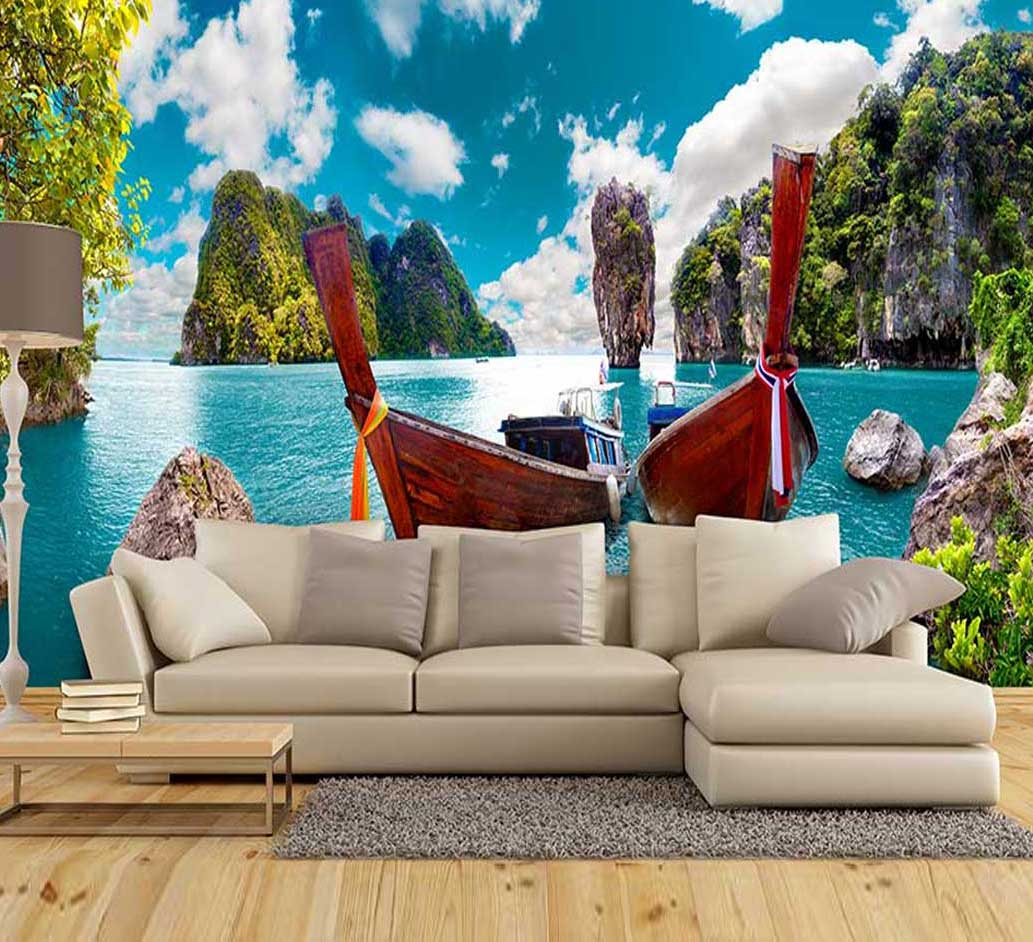 پوستر دیواری قایق در دریا کد n-7356